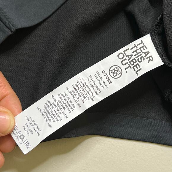 G/FORE Quarter Zip Pullover Onyx Black Men’s Size S Golf Performance Top - Picture 4 of 11